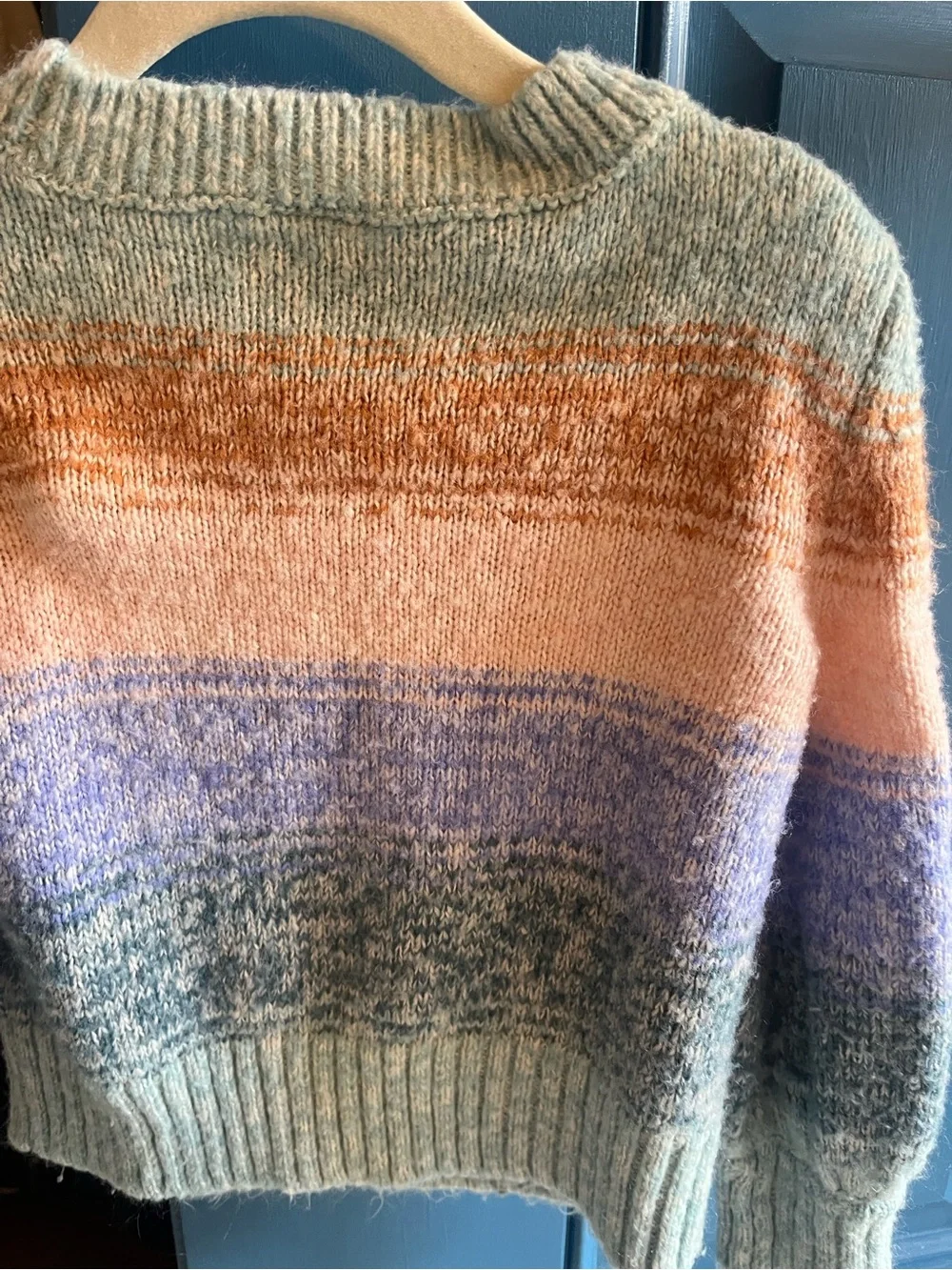 OshKosh B'gosh Pastel Rainbow Knit Sweater - Blue, Peach, Pink, Lavender